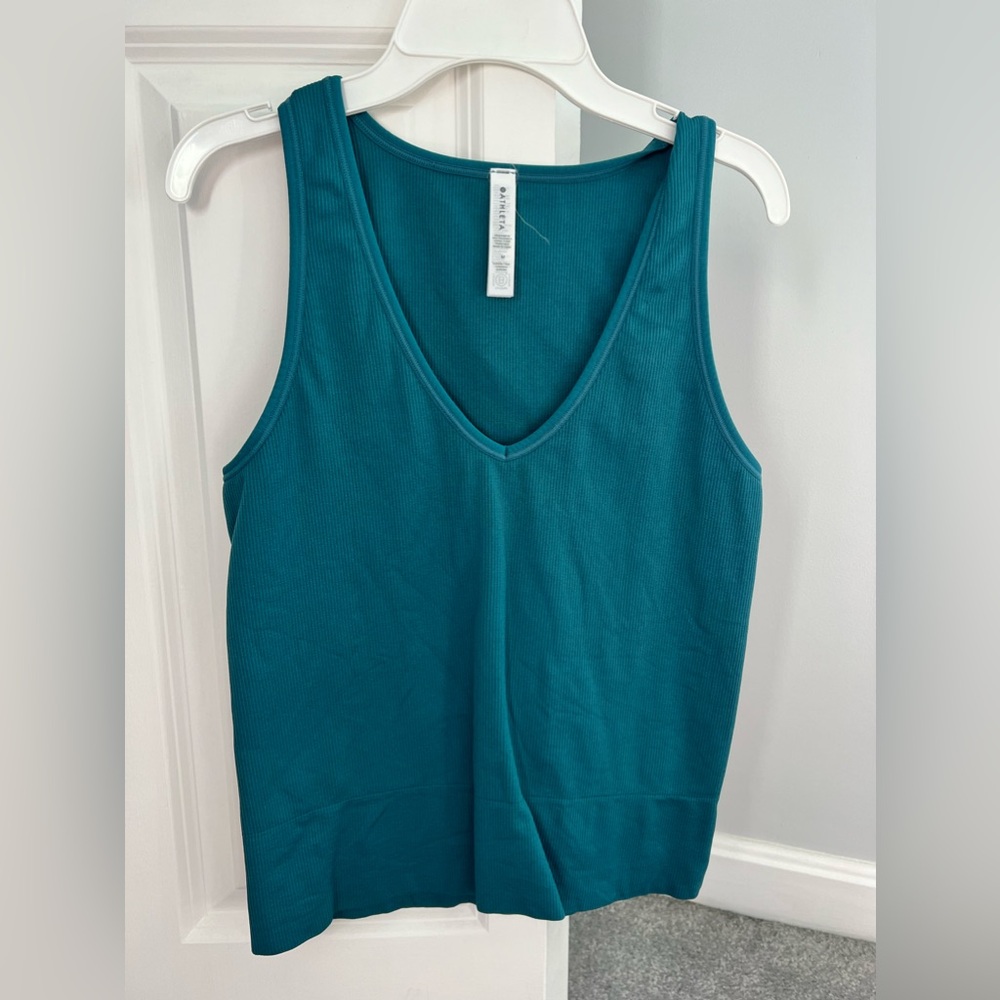 Teal V-Neck Tank Top - Unbranded
